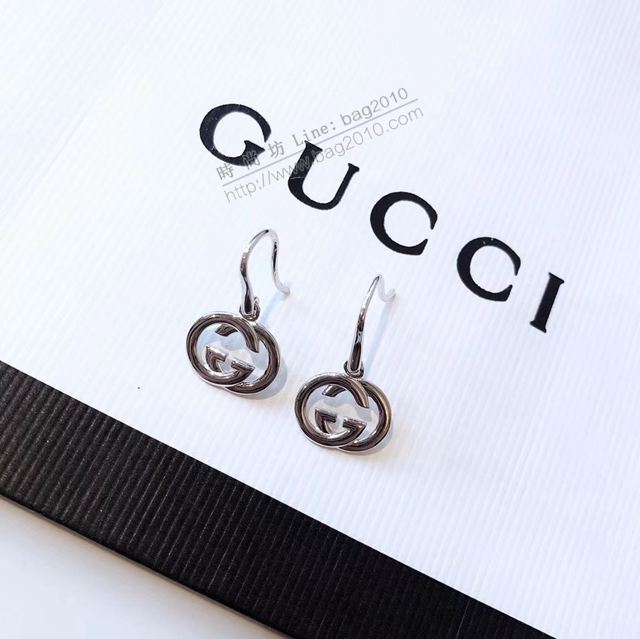 GUCCi飾品 古馳s925純銀耳環 Gucci經典雙G標誌耳鉤 耳釘  zgbq1118